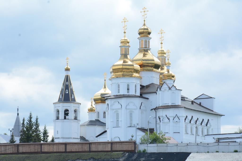 Знаменский собор Тюмень вид сверху